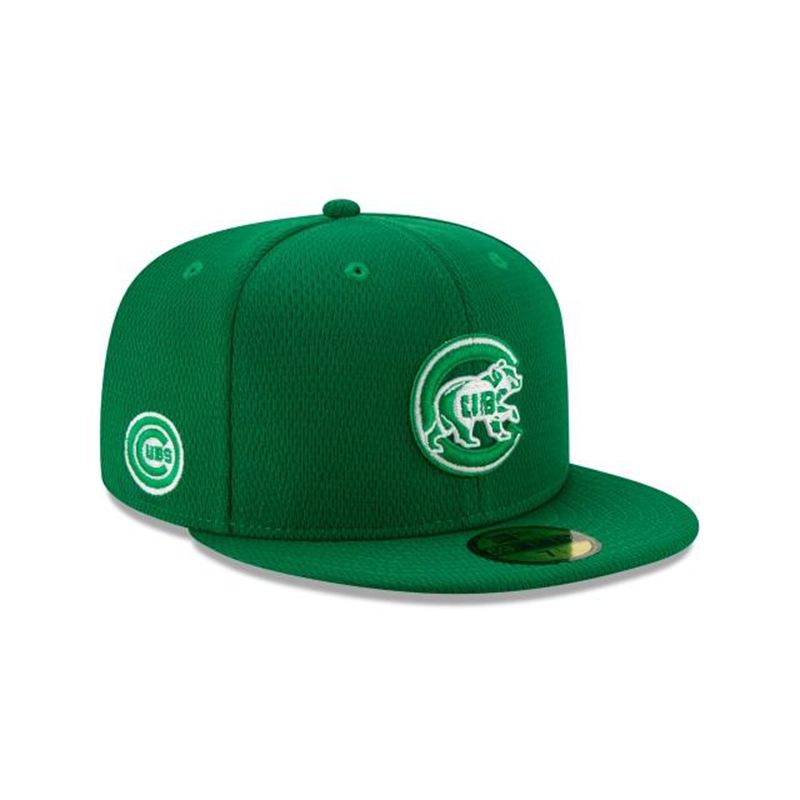 MLB Chicago Cubs St Patricks Day 59Fifty Fitted (ERI3987) - Green New Era Caps